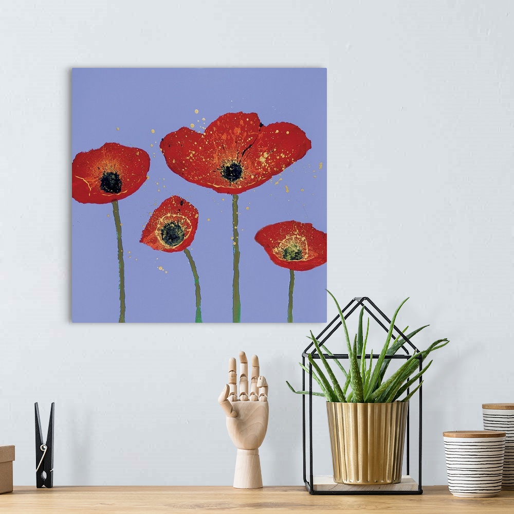 A bohemian room featuring Sky Poppies II