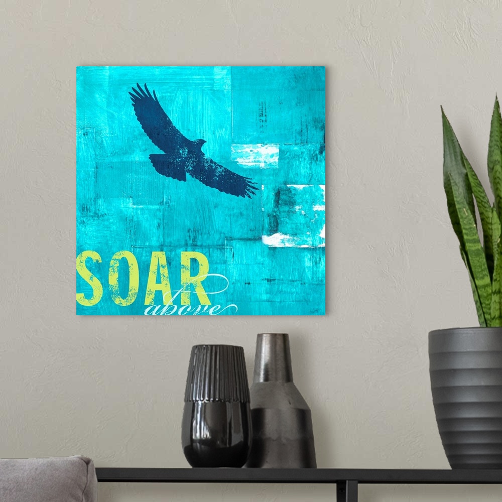 A modern room featuring Soar Above