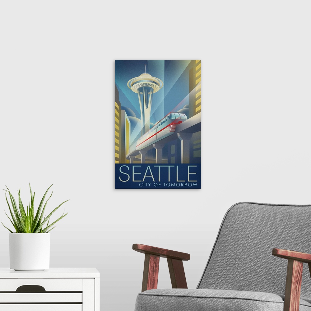 A modern room featuring Space Needle 2