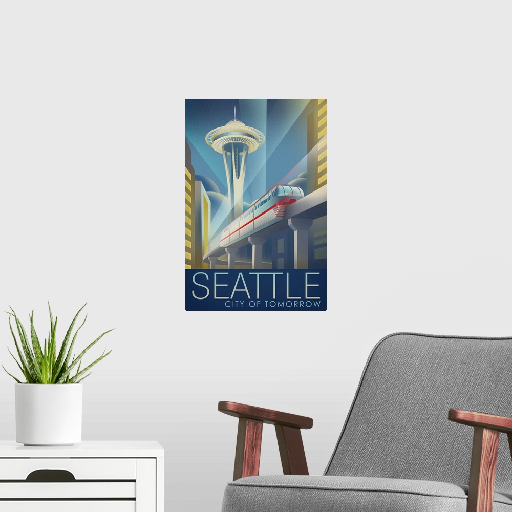 A modern room featuring Space Needle 2