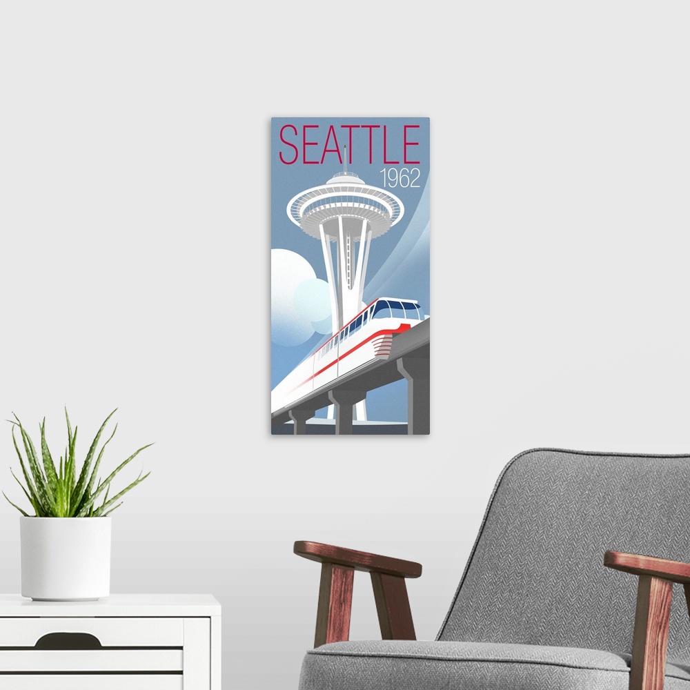 A modern room featuring Space Needle 3