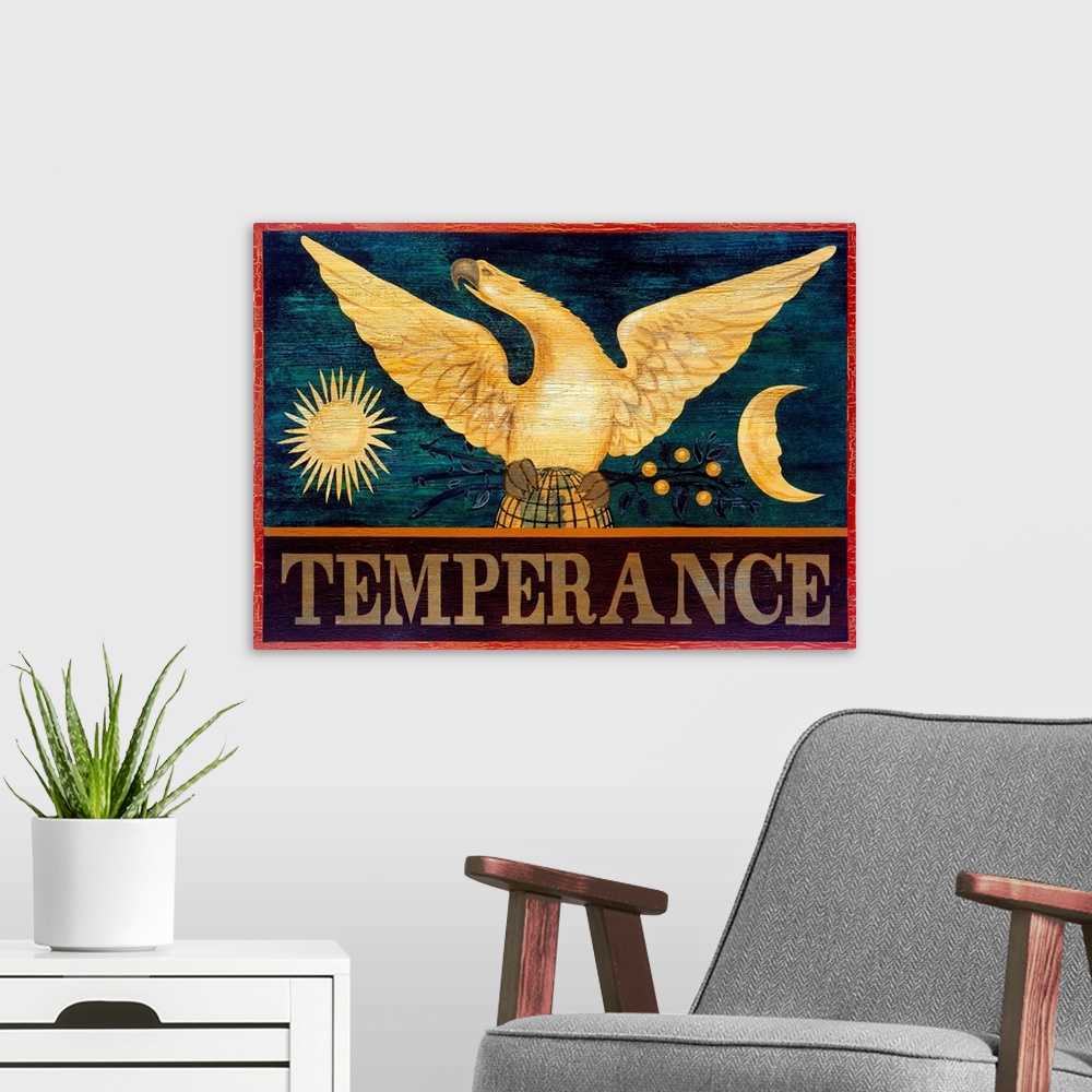 A modern room featuring Temperance