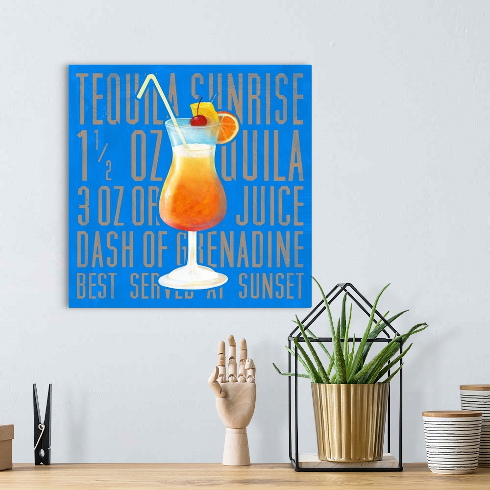 A bohemian room featuring Tequila Sunrise (square)