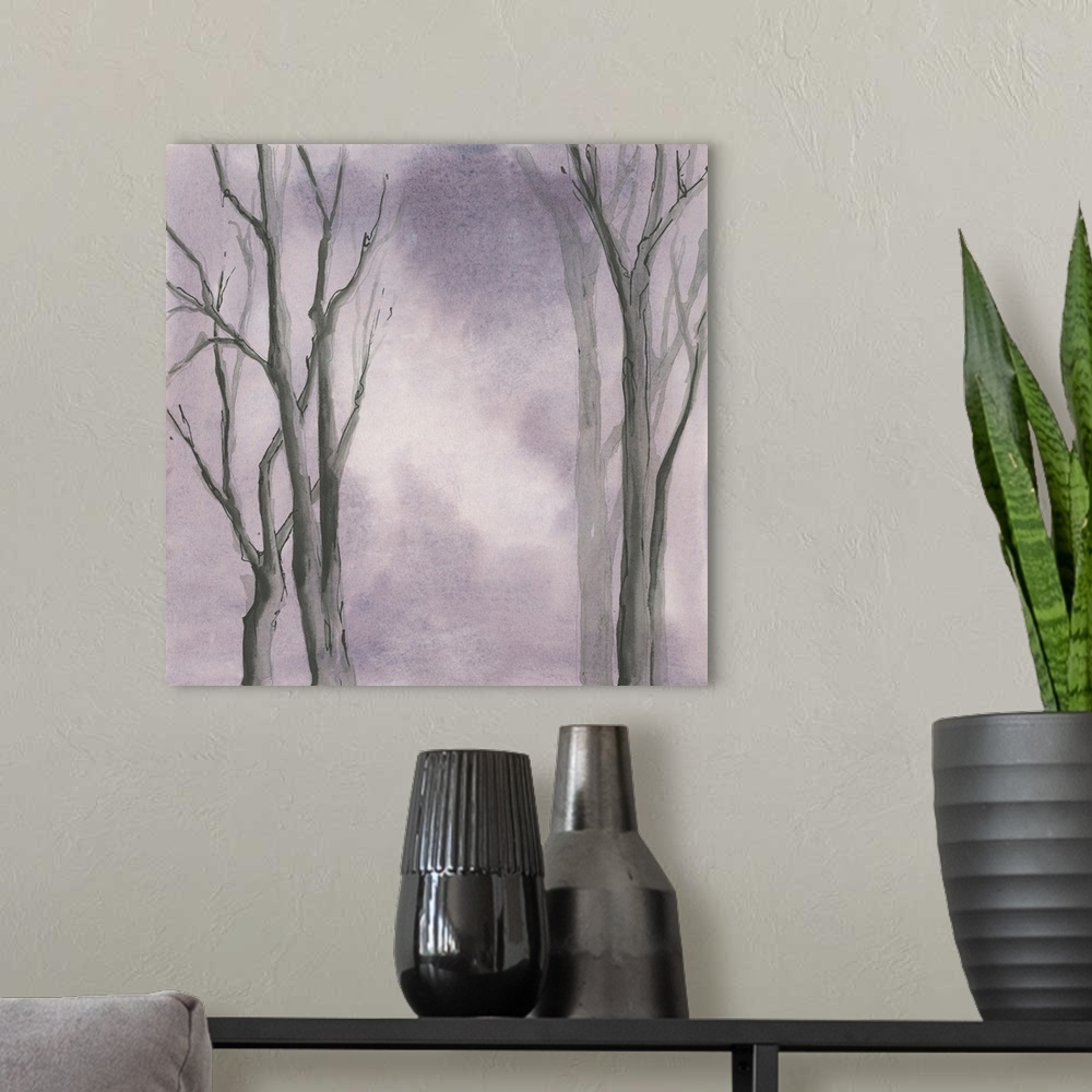 A modern room featuring Trees 1