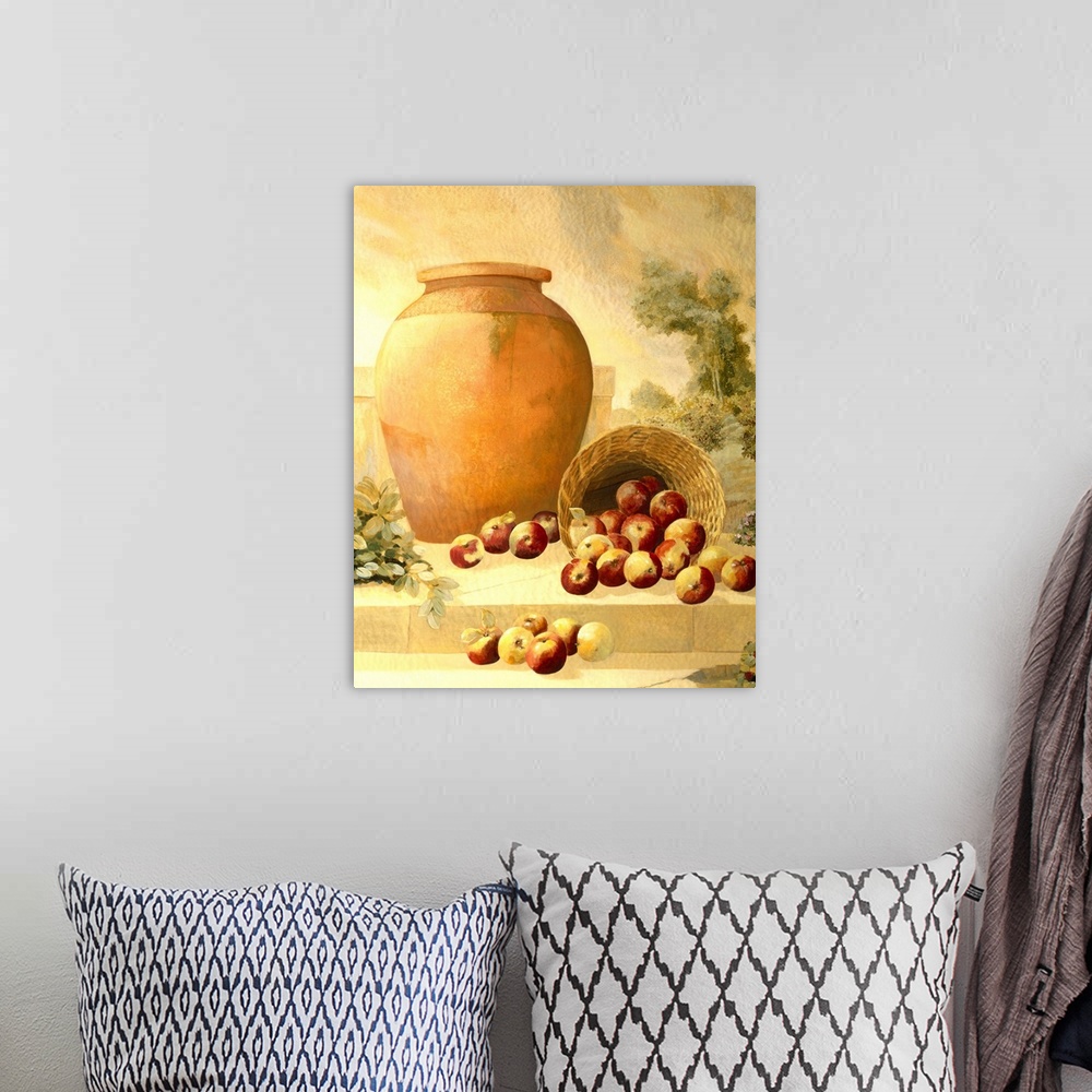 A bohemian room featuring Urn with Apples