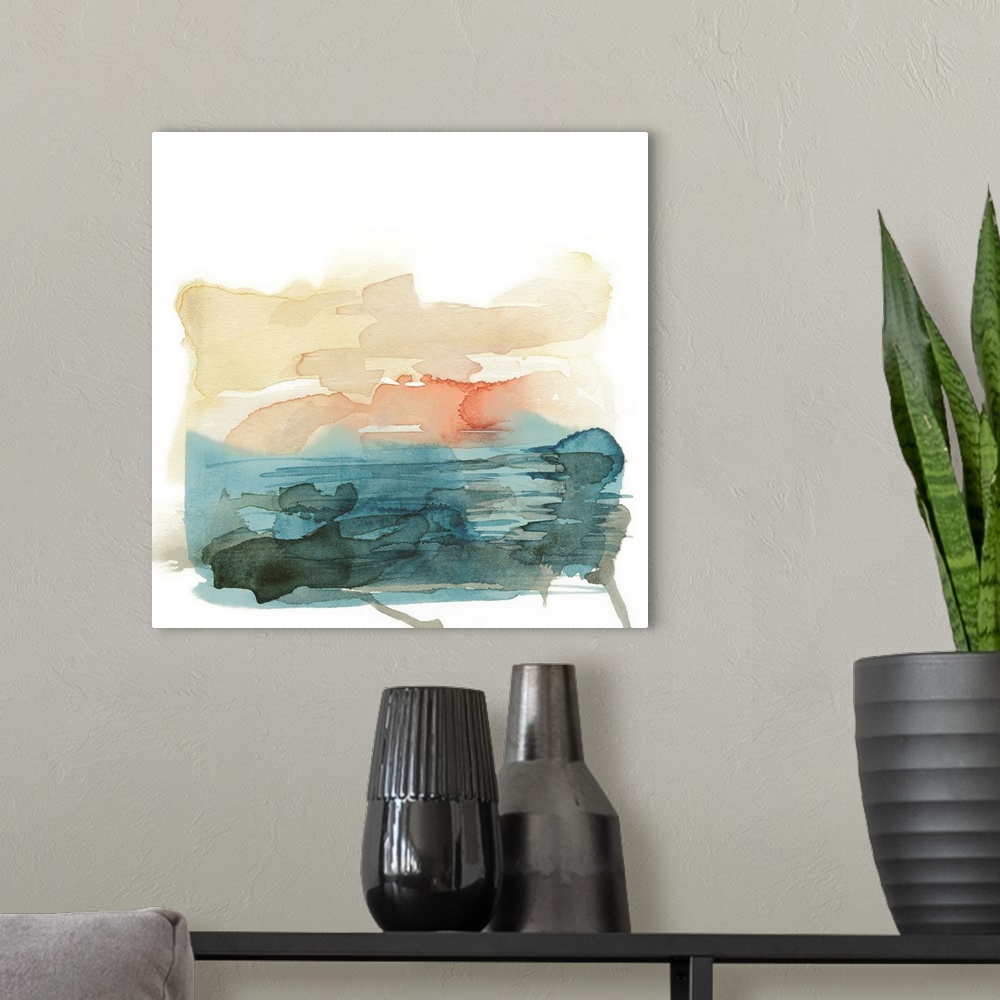 A modern room featuring Watercolor 4