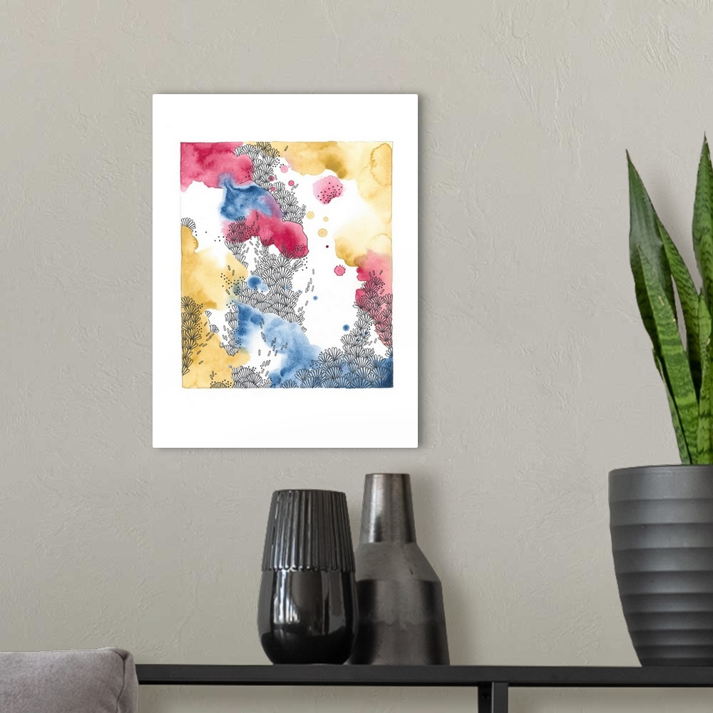 A modern room featuring Watercolor Mix 3