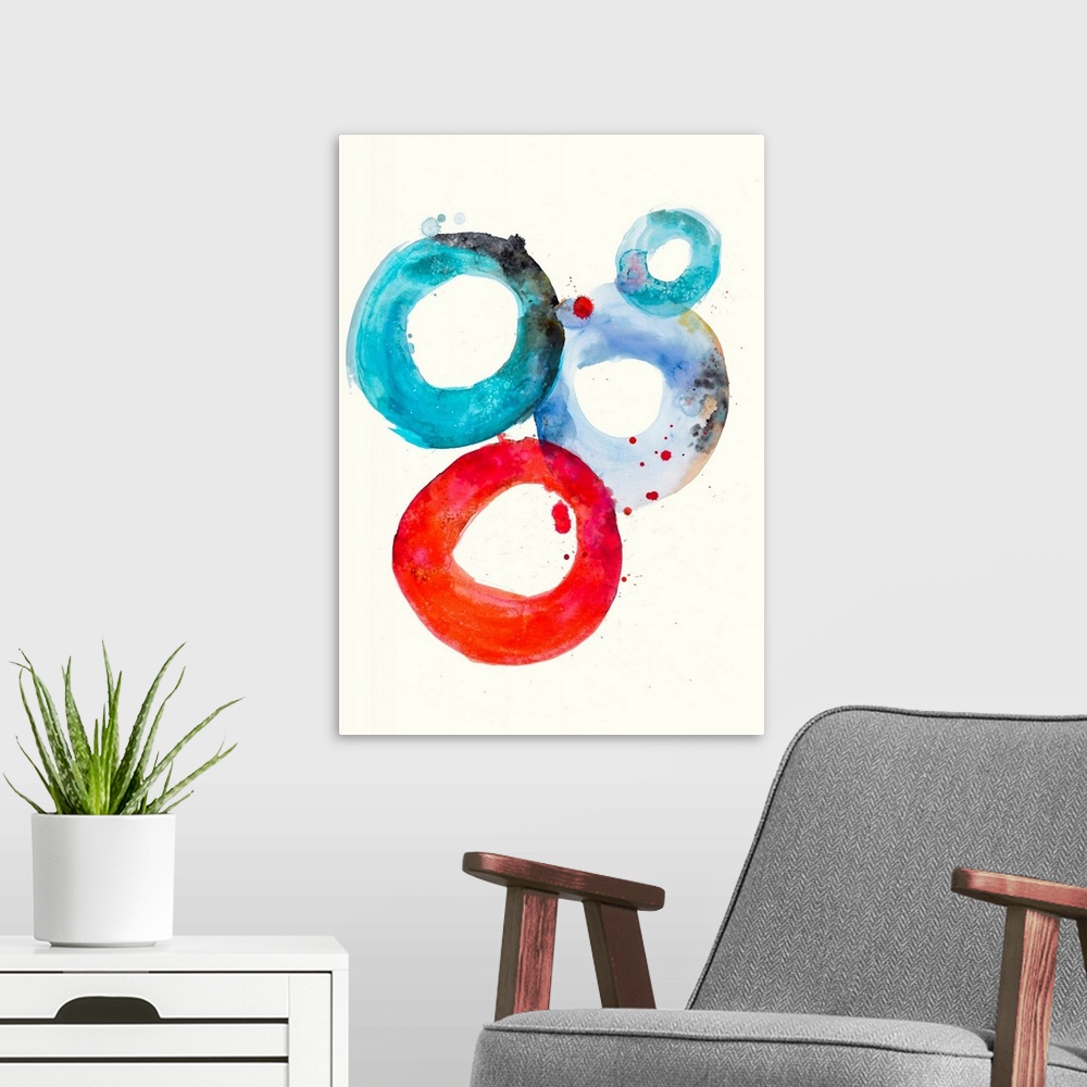 A modern room featuring Watercolor Oval 3