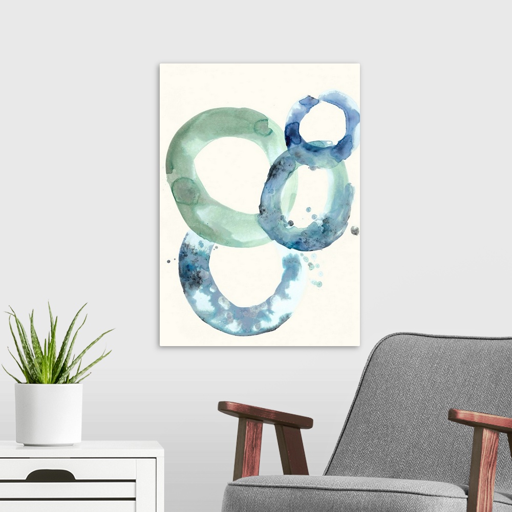 A modern room featuring Watercolor Oval 5