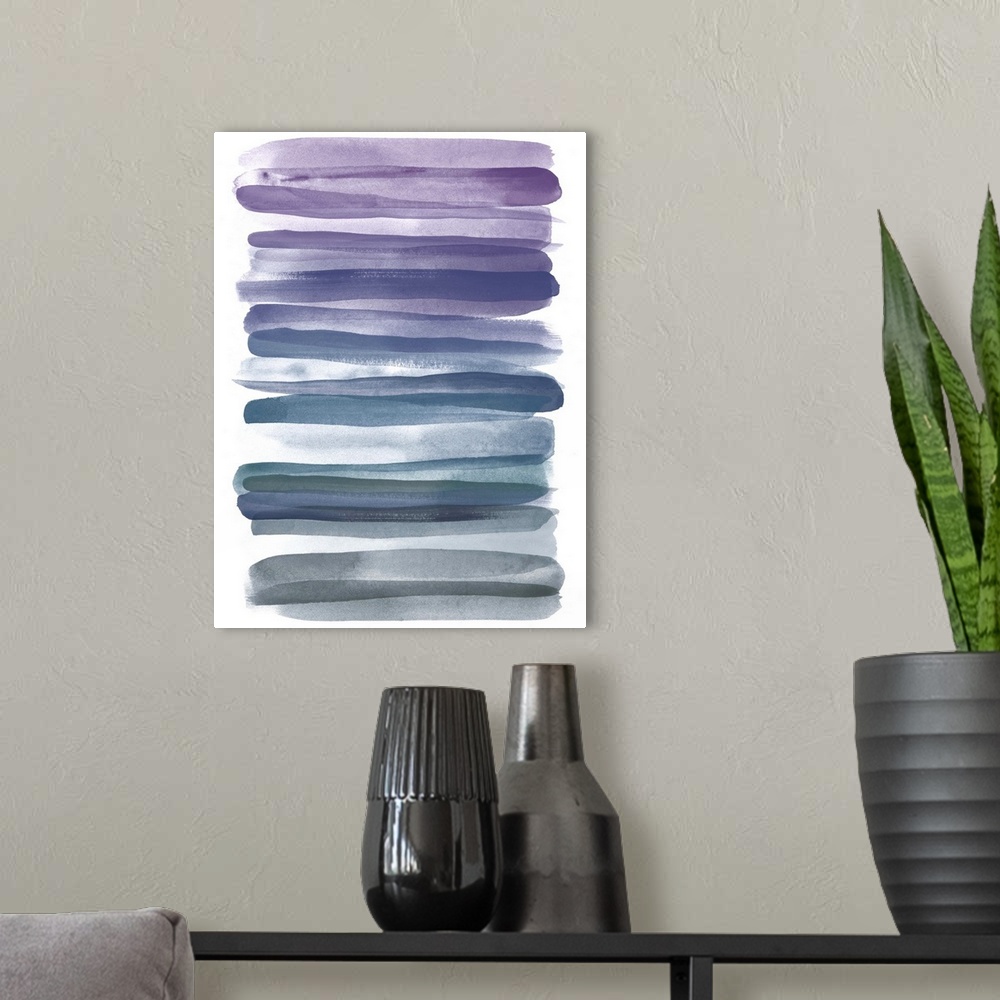 A modern room featuring Watercolor Stripes B