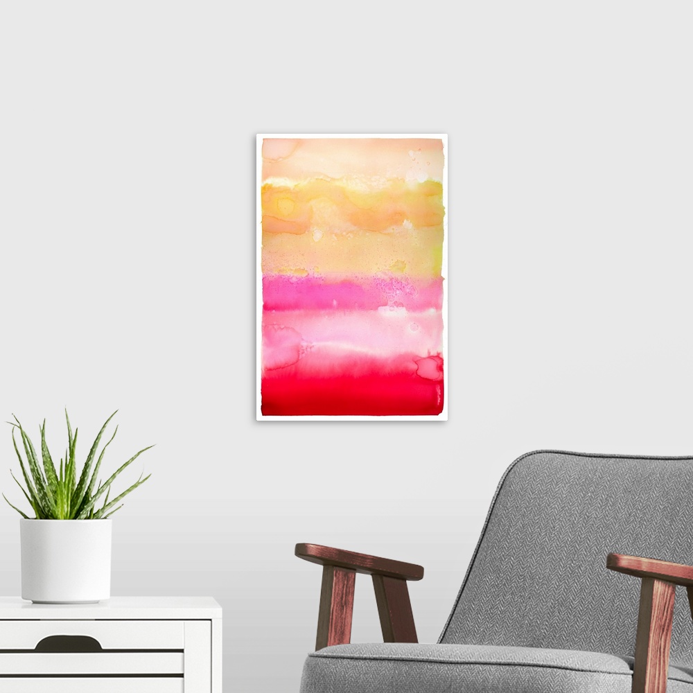 A modern room featuring Watercolor Wash 8