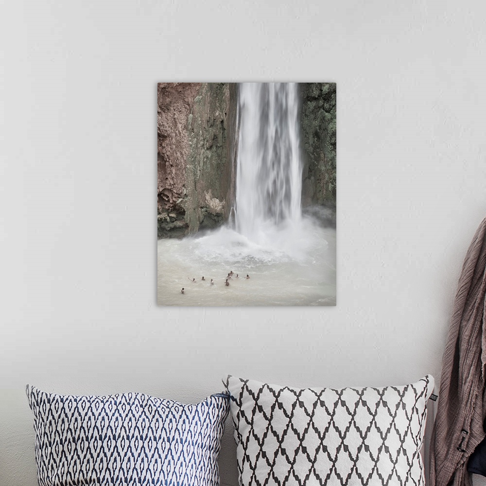 A bohemian room featuring Waterfall