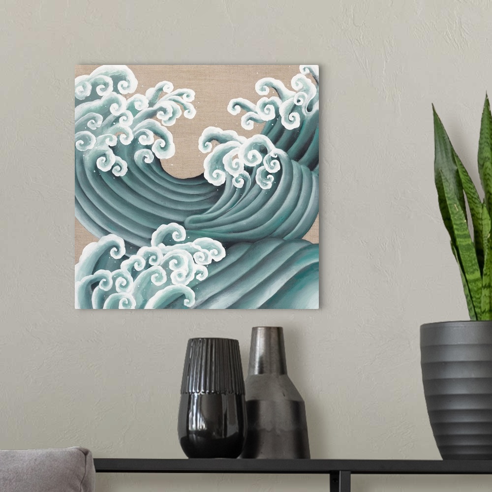 A modern room featuring Waves