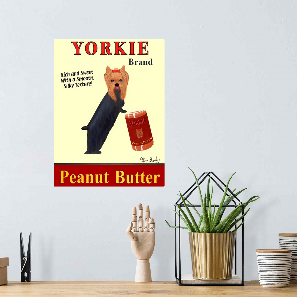 A bohemian room featuring Yorkie Peanut Butter
