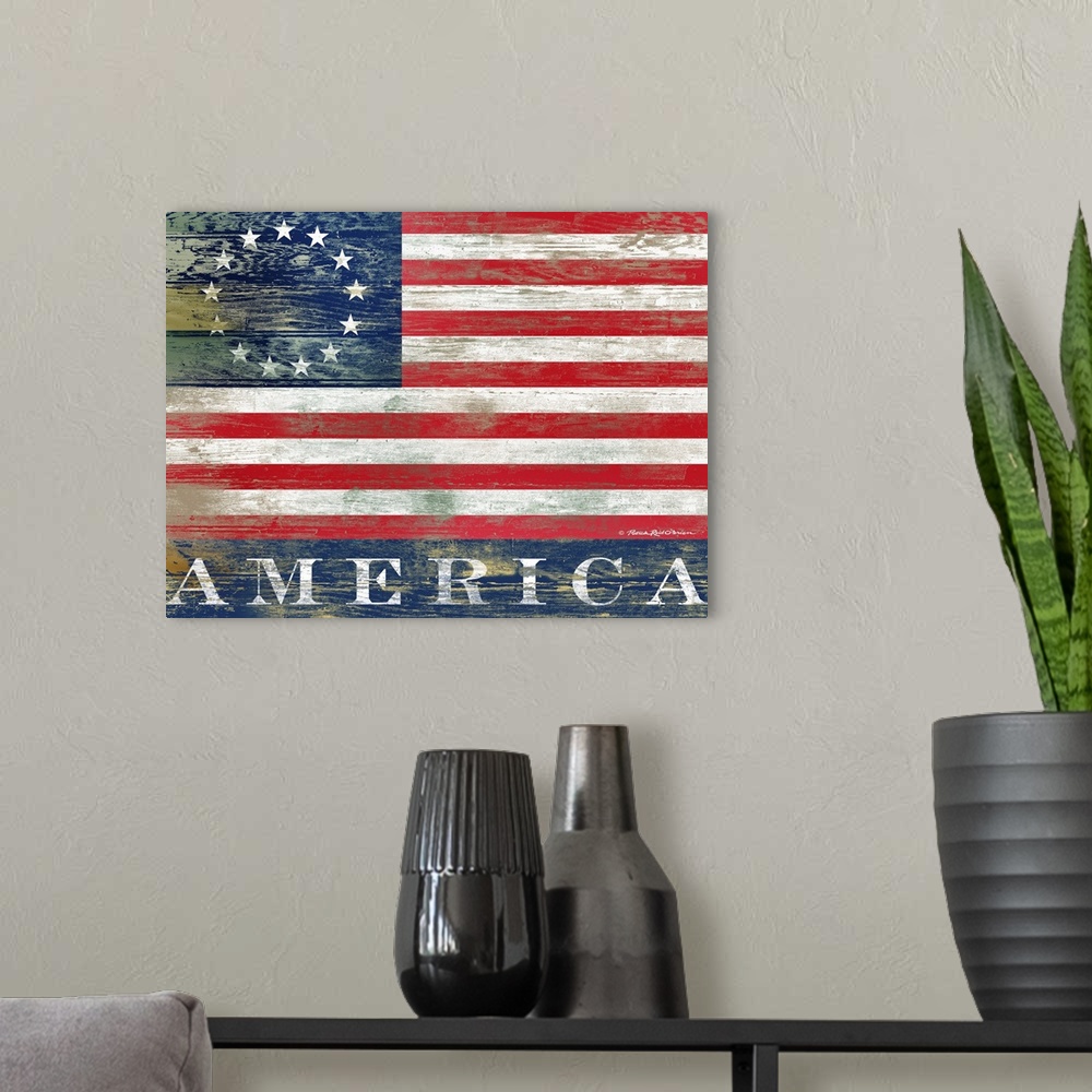 A modern room featuring America