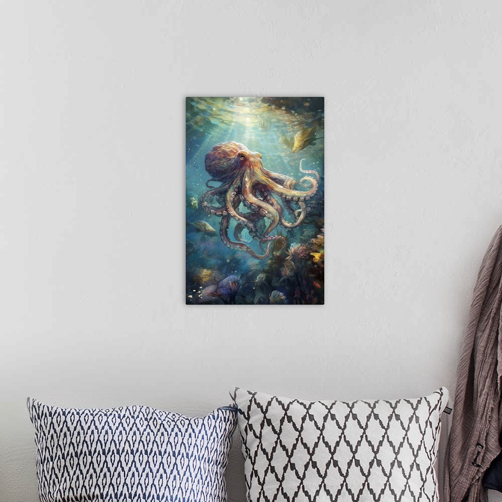 A bohemian room featuring Anime - Octopus I