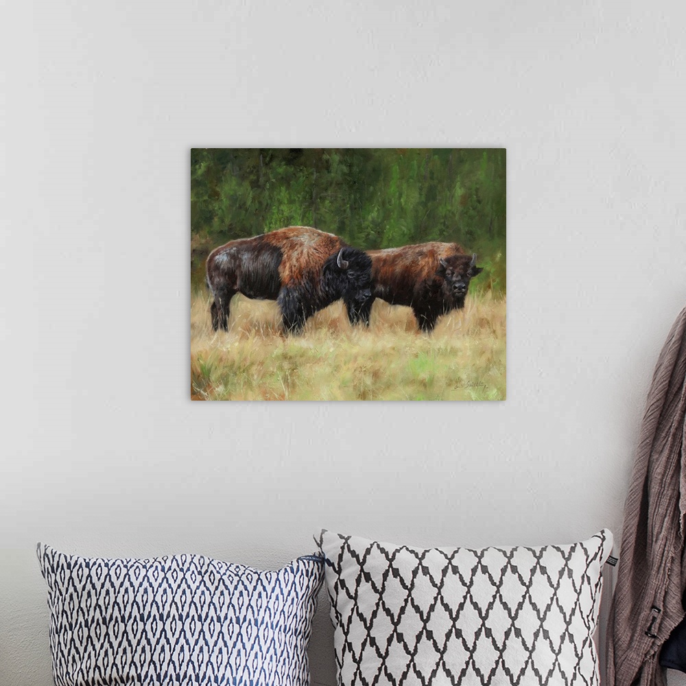 A bohemian room featuring Bison Pair