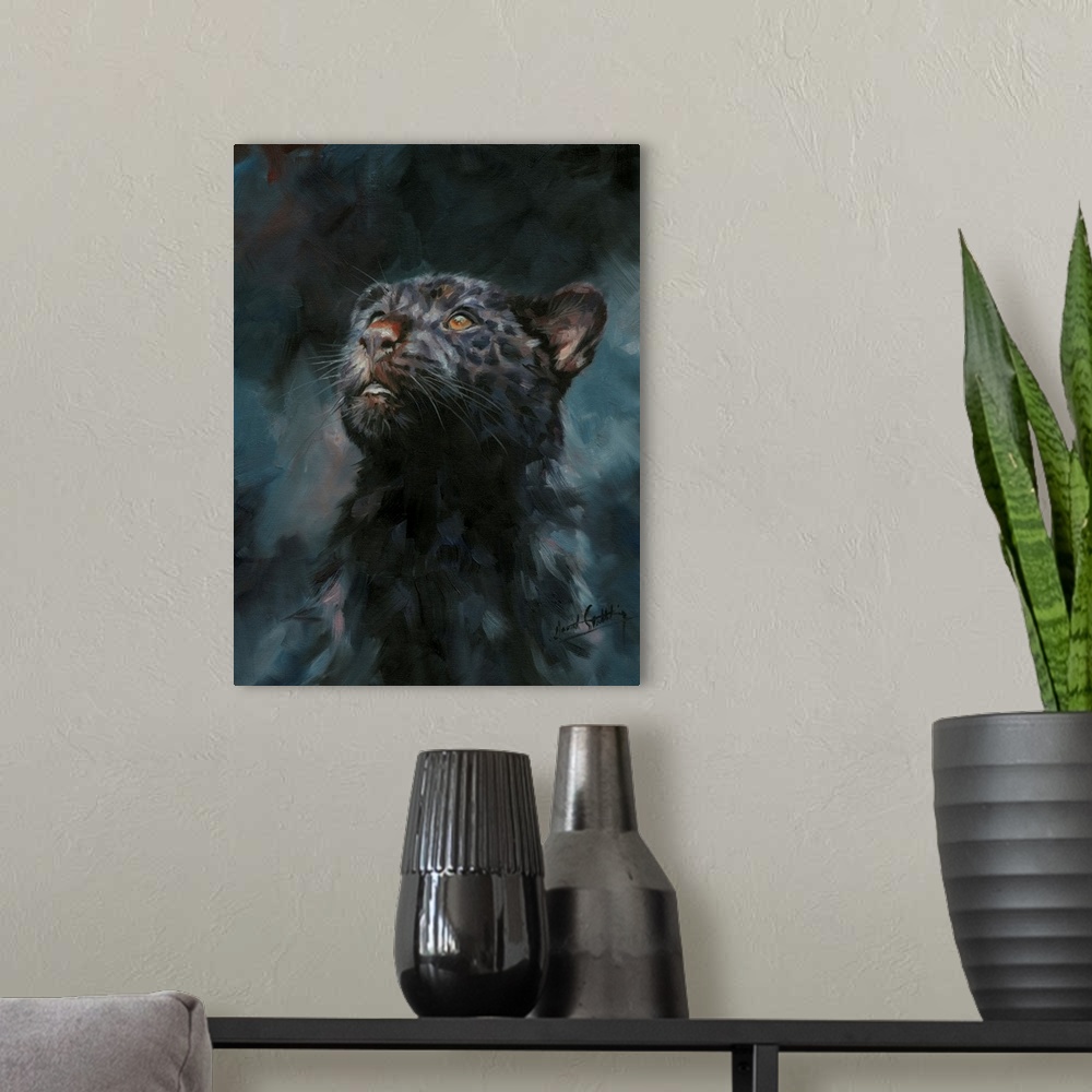 A modern room featuring Black Panther