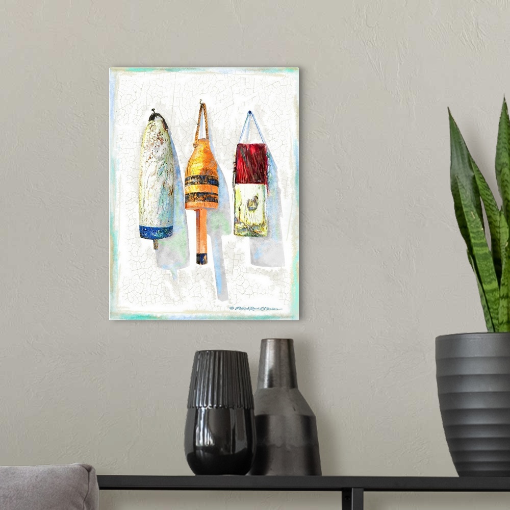 A modern room featuring Buoys