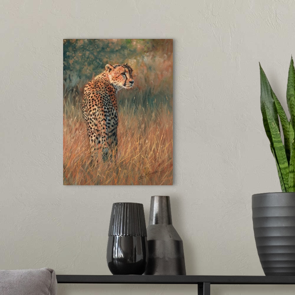 A modern room featuring Cheetah In Field