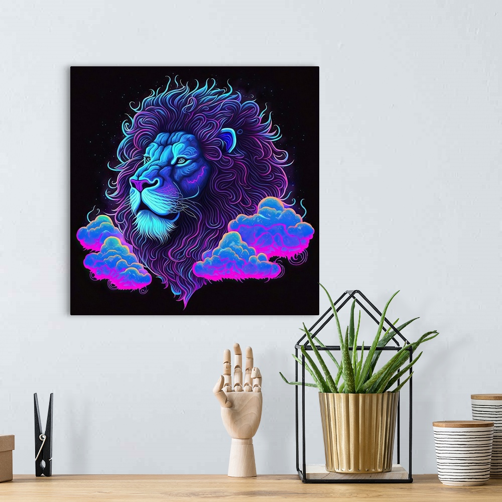A bohemian room featuring Clouded Lion I