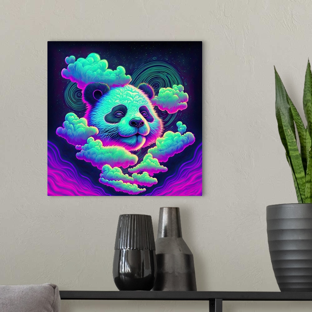 A modern room featuring Clouded Panda I