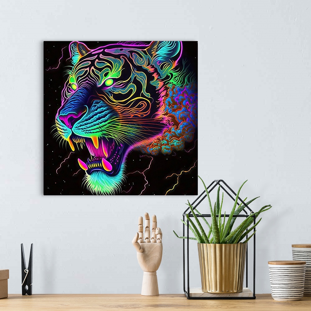 A bohemian room featuring Clouded Tiger I