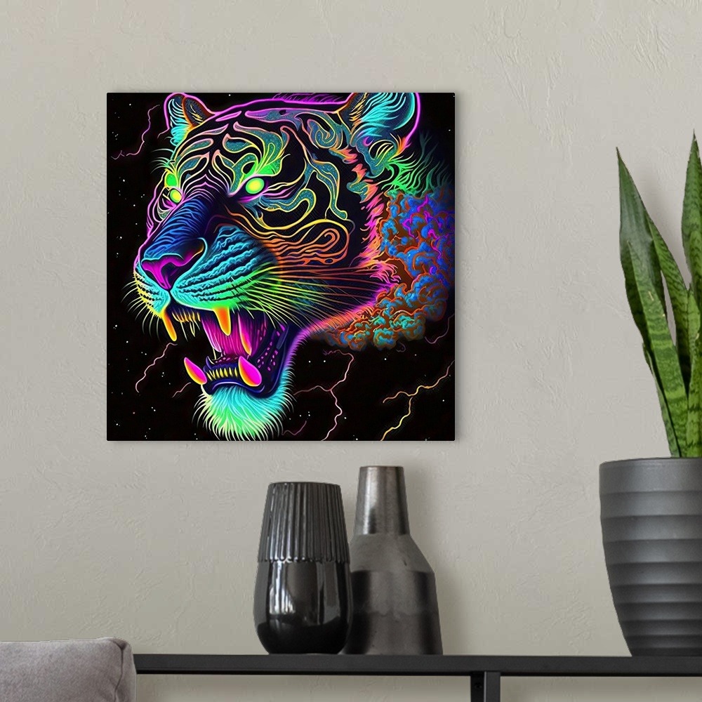 A modern room featuring Clouded Tiger I