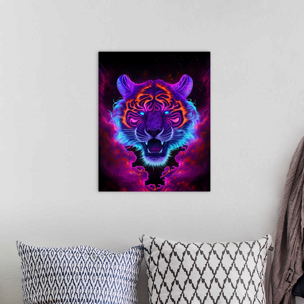 A bohemian room featuring Cosmic Cloud Tiger