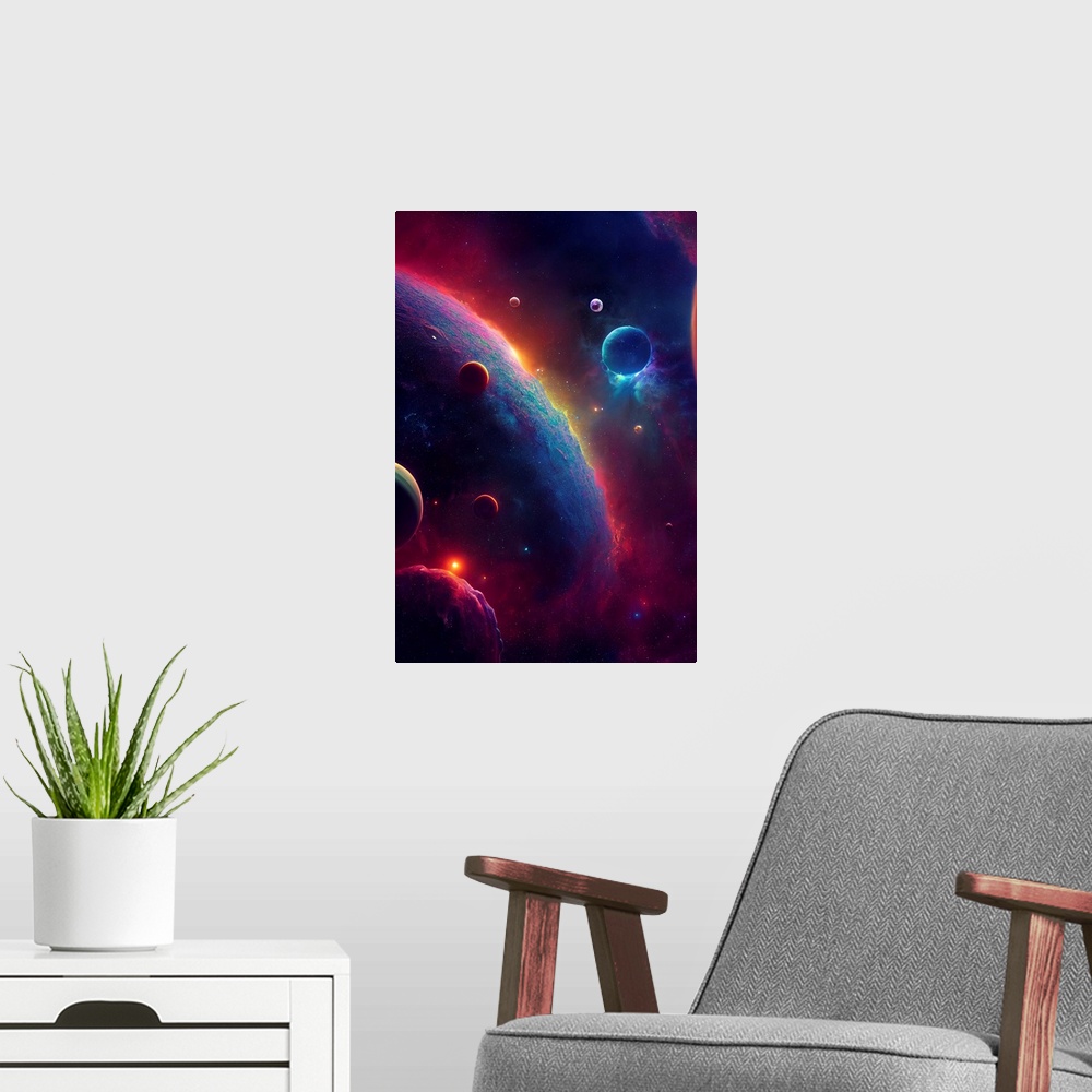 A modern room featuring Cosmic I