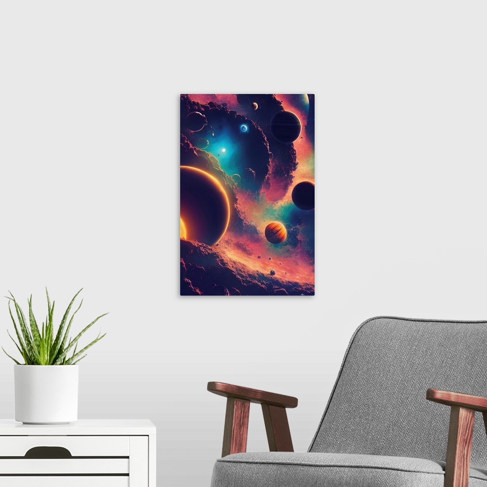 A modern room featuring Cosmic IV