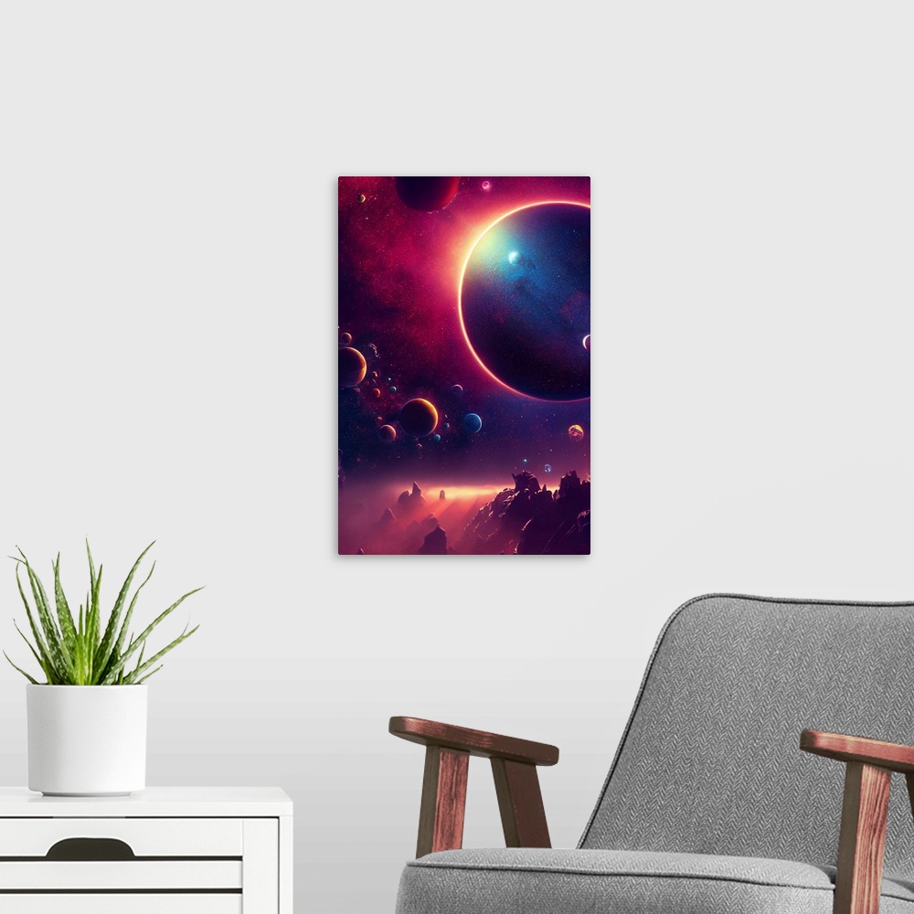 A modern room featuring Cosmic V