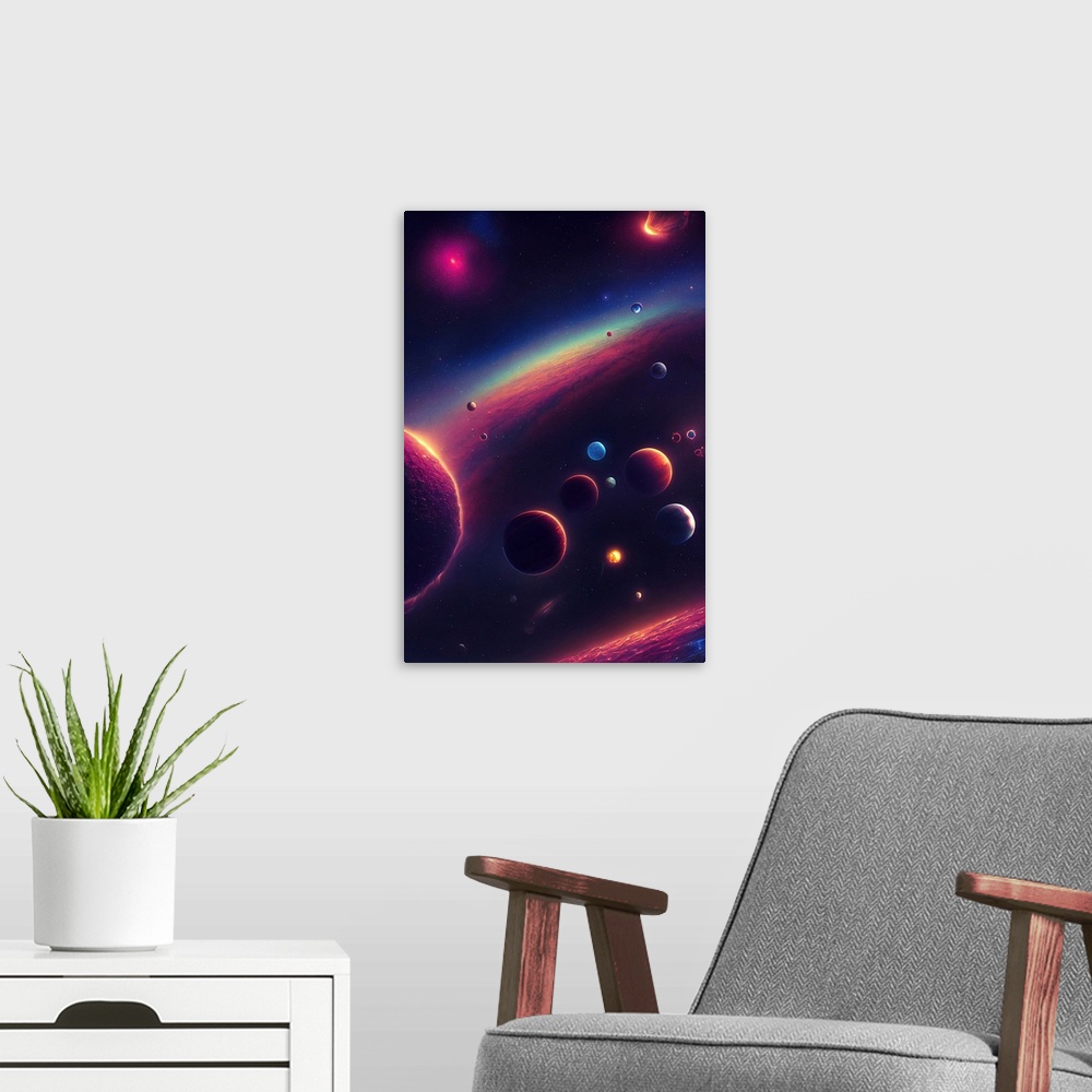 A modern room featuring Cosmic VI