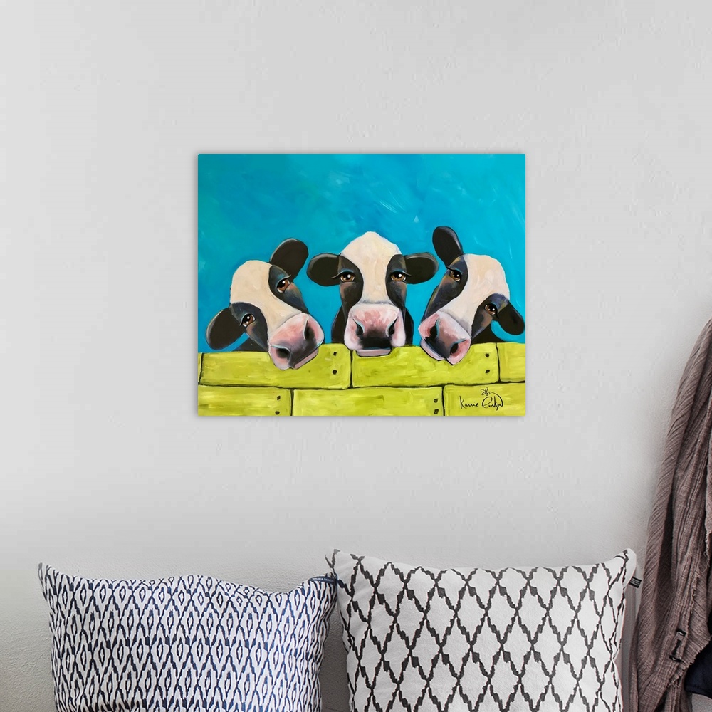 A bohemian room featuring Cows