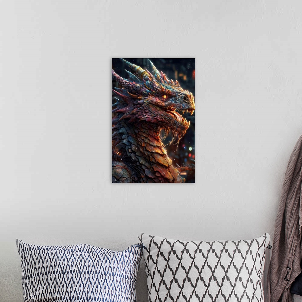 A bohemian room featuring Dragon I