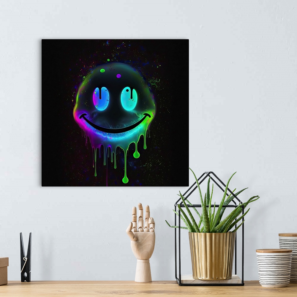 A bohemian room featuring Drip Smiley I