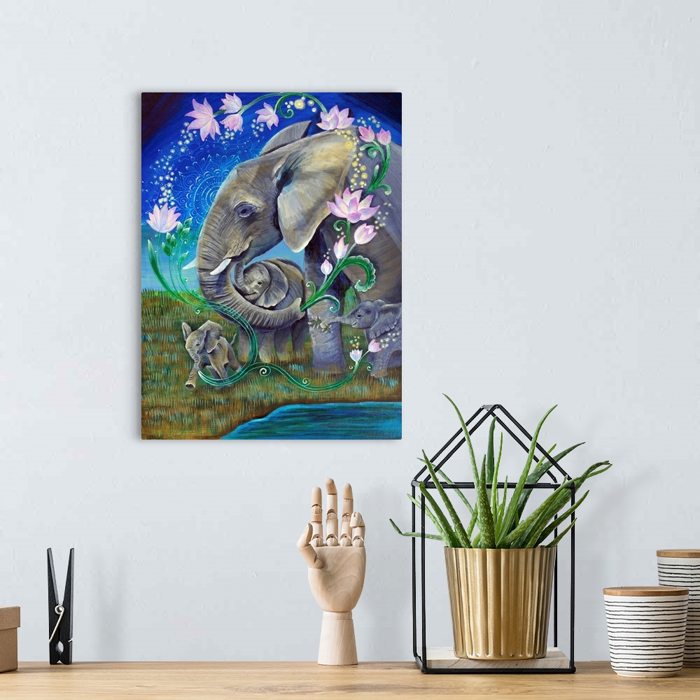 A bohemian room featuring Elephants for Peace