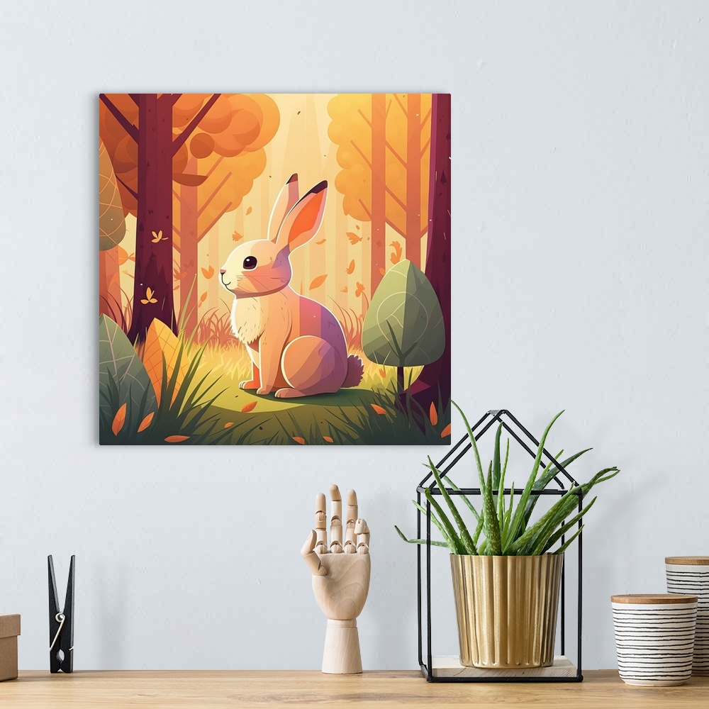 A bohemian room featuring Forest Bunny IV