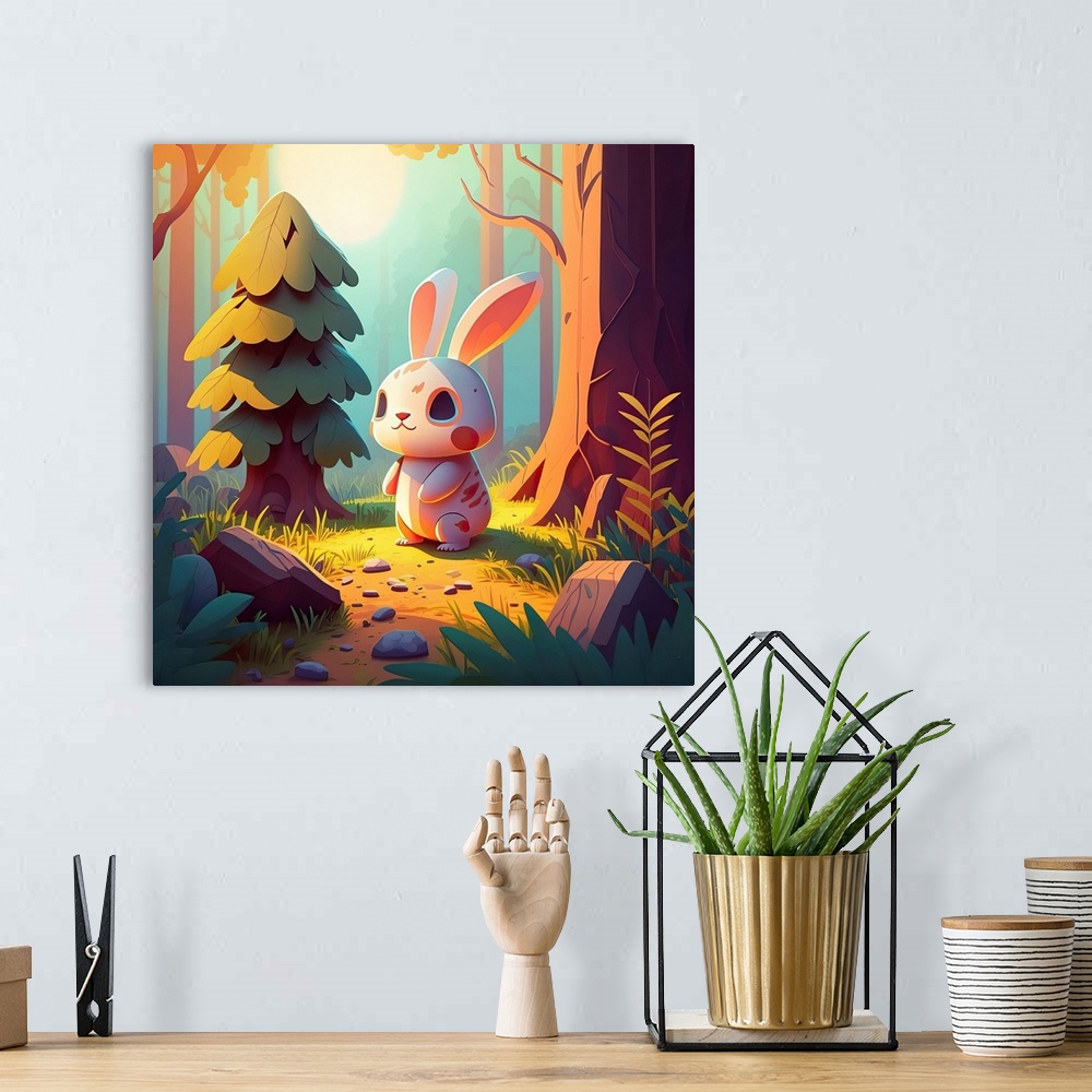 A bohemian room featuring Forest Bunny V