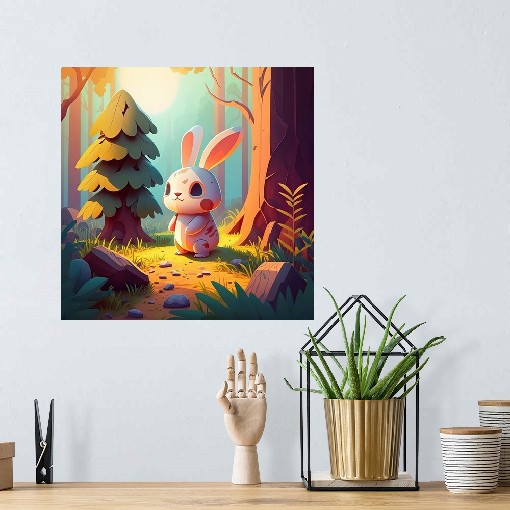 A bohemian room featuring Forest Bunny V