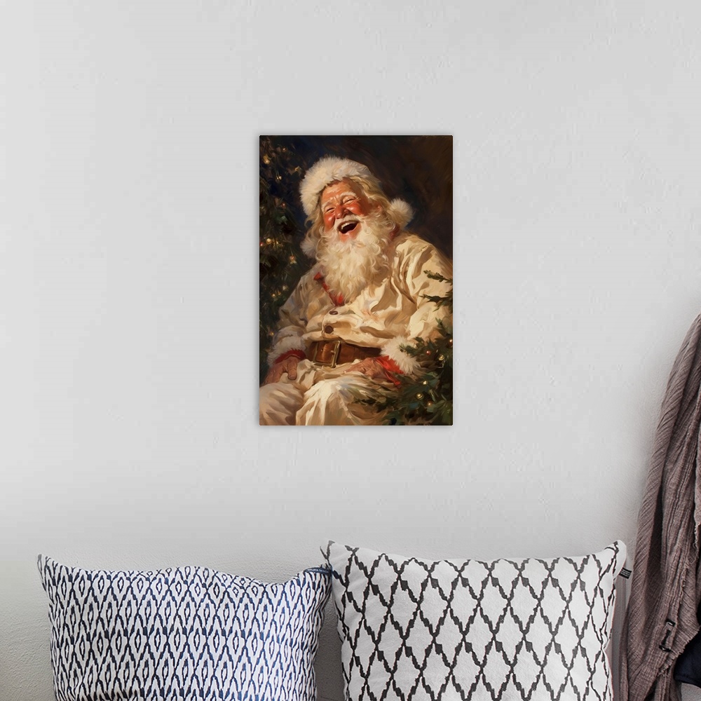 A bohemian room featuring Forever Young Santa