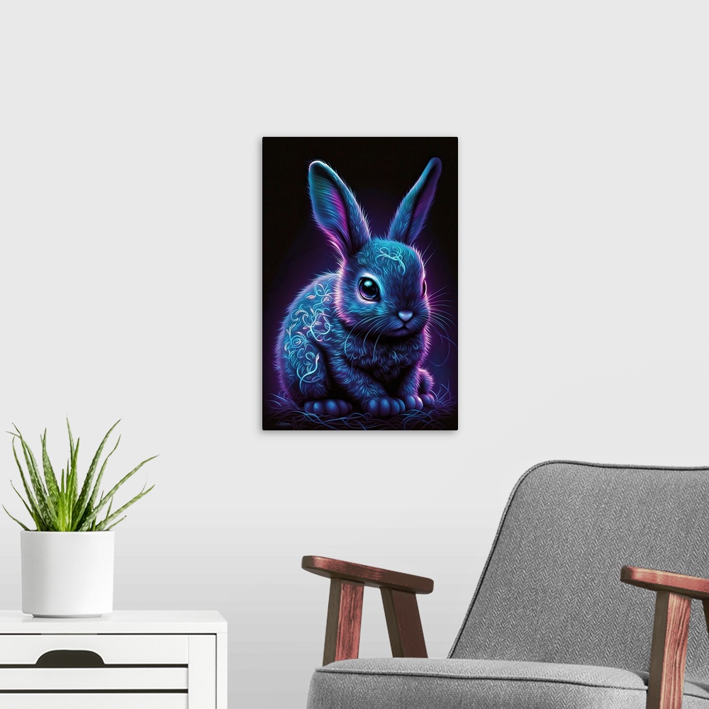 A modern room featuring Frost Bunny II