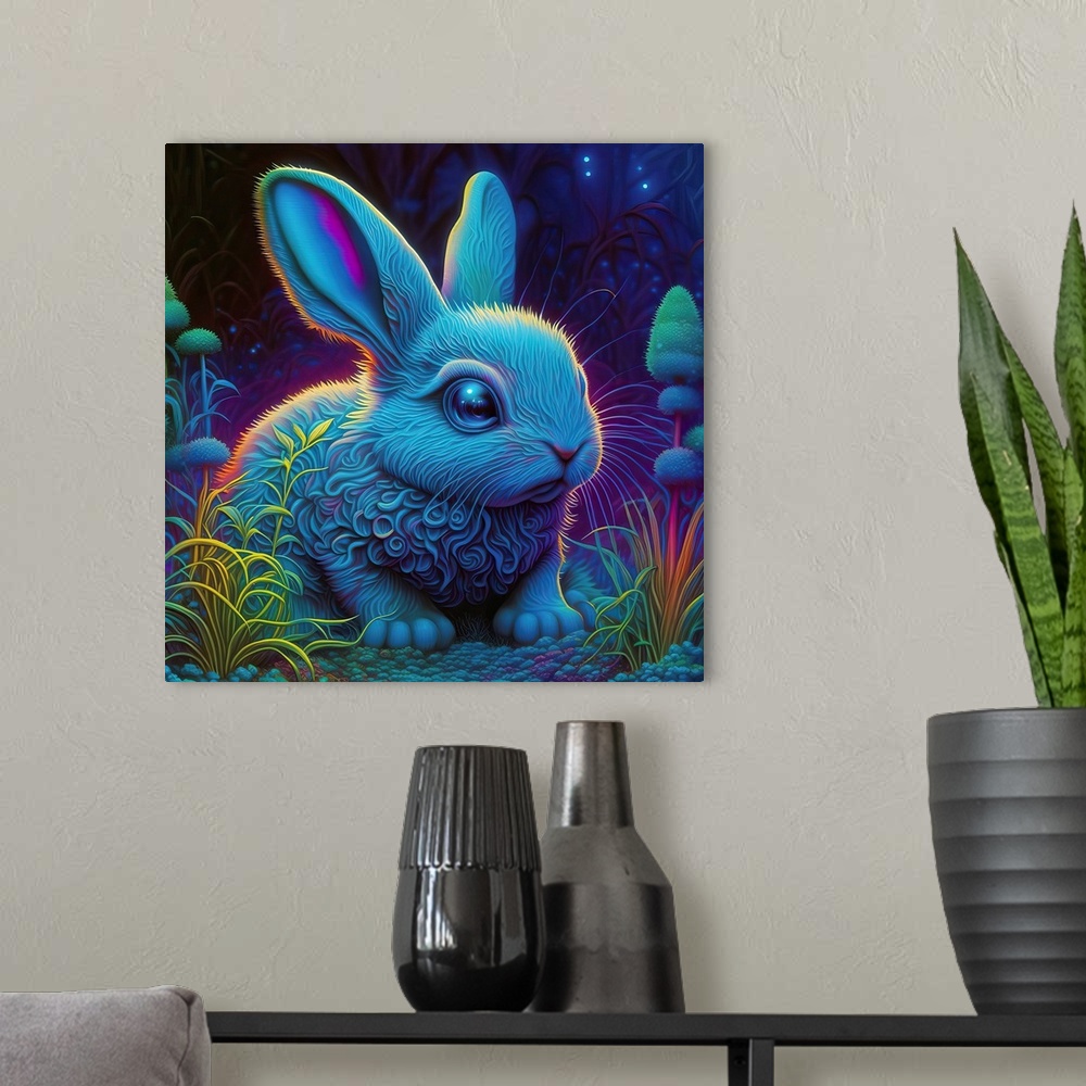 A modern room featuring Frost Bunny III