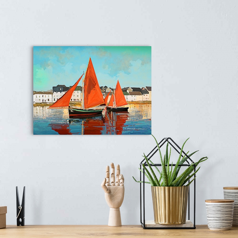 A bohemian room featuring Galway Sails