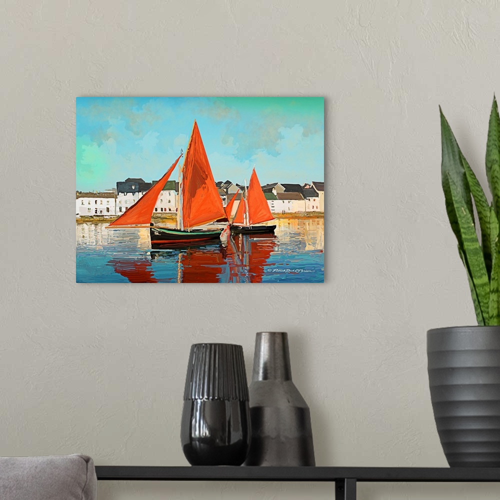 A modern room featuring Galway Sails