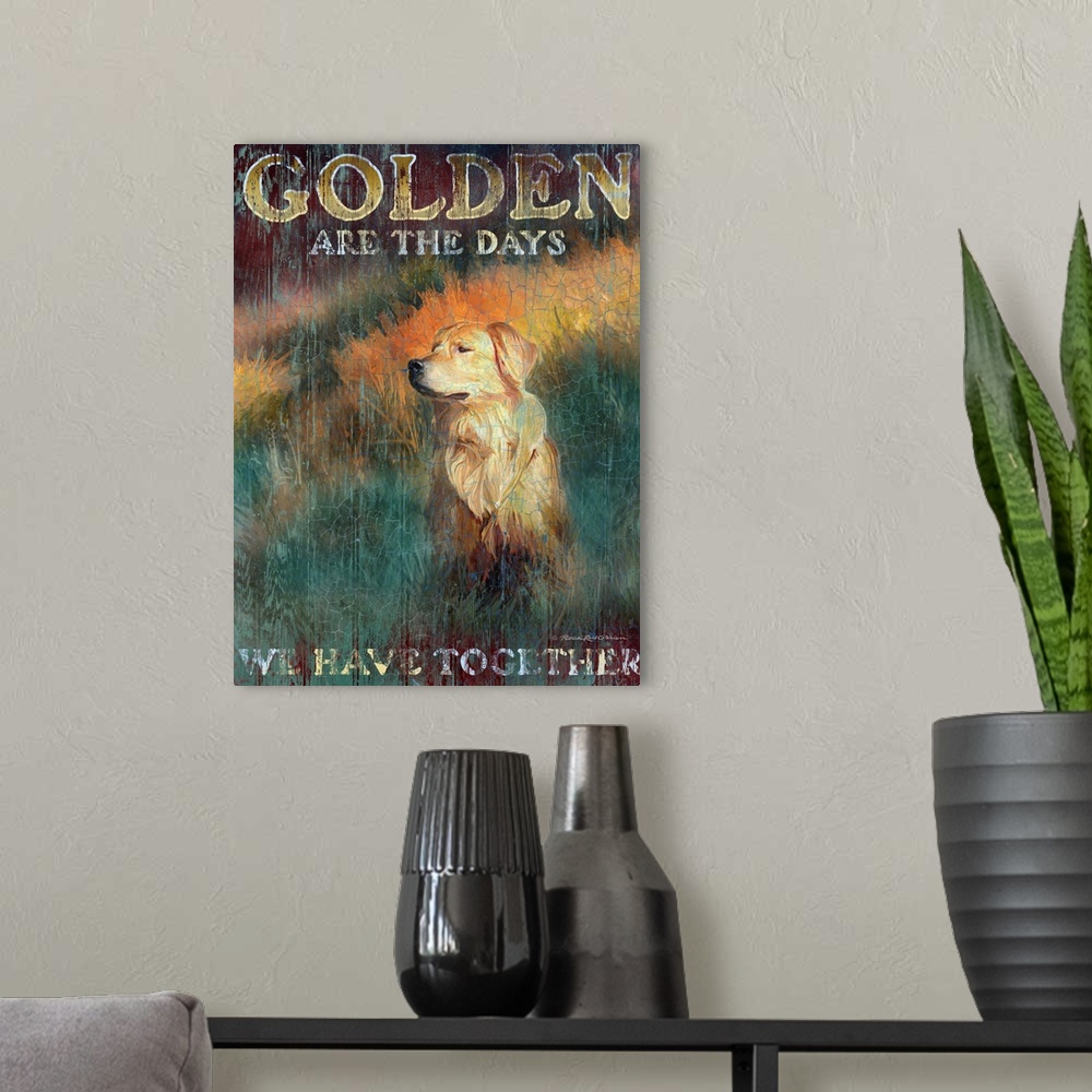 A modern room featuring Golden Are The Days