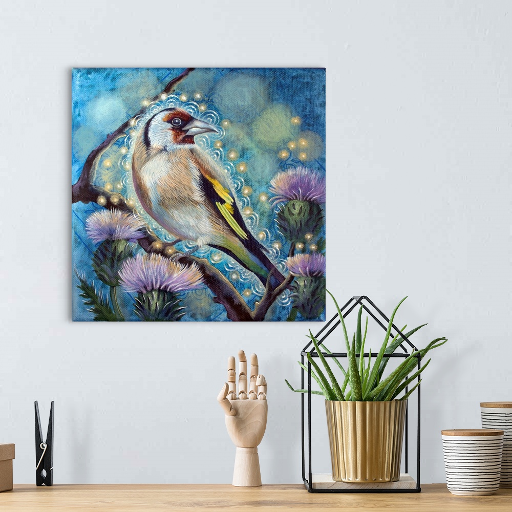 A bohemian room featuring Goldfinch