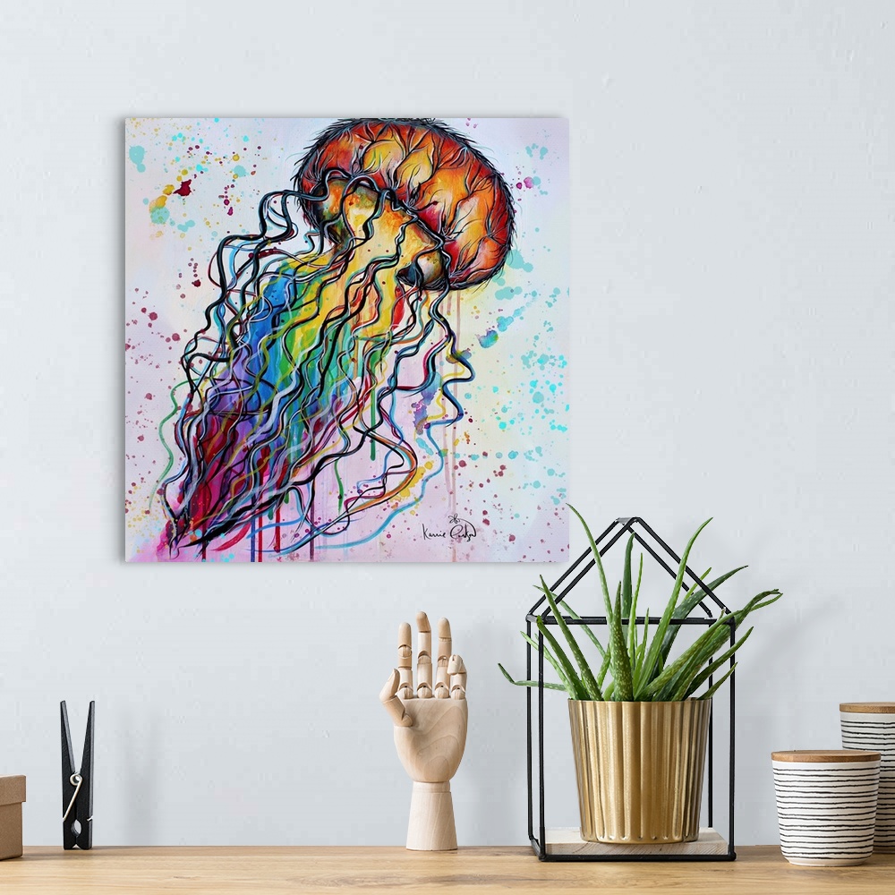 A bohemian room featuring Jellyfish