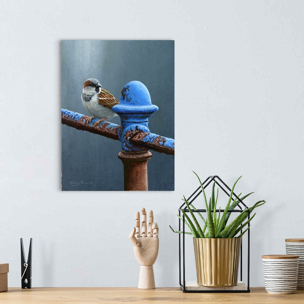 A bohemian room featuring Kind Of Blue - House Sparrow