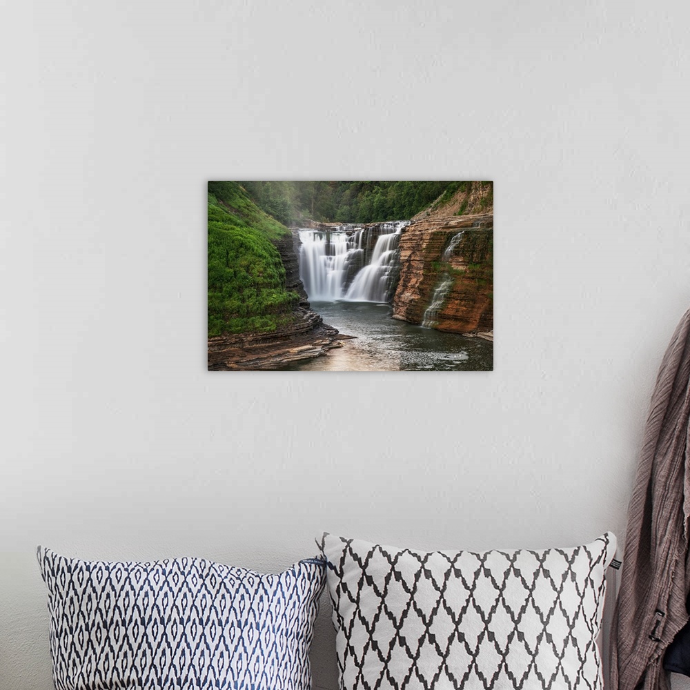 A bohemian room featuring The Upper Falls of the Genesee River is the first of many amazing views just inside the south ent...